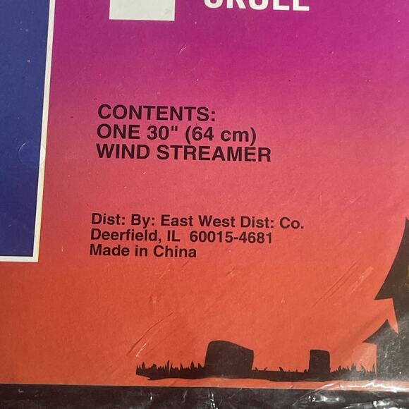 NOS 30” Die Cut Cardboard Holographic Wind Streamer Pumpkin Witch Vtg Halloween - Picture 8 of 10